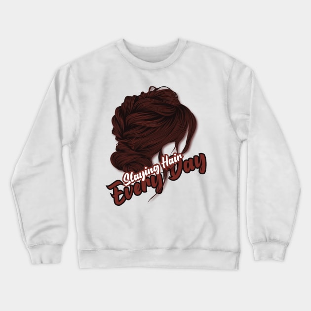 Girls Hairstyle | Hair Lover | Girls Hair | Slaying Hair, Every day Crewneck Sweatshirt by muzamilshayk